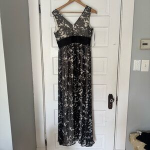 Max & Cleo Black and White Formal Dress